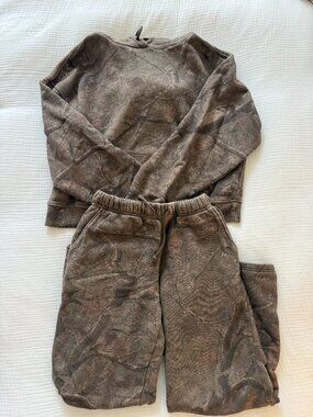 Dairy Boy Camo Sweat Set (M hoodie, S sweatpants)